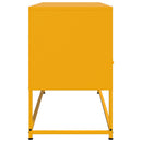 tv-bord 100,5x39x60,5 cm stål sennepsgul