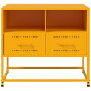 tv-bord 68x39x60,5 cm stål sennepsgul