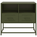 tv-bord 68x39x60,5 cm stål olivengrøn