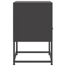 sengeborde 2 stk. 36x39x60,5 cm stål sort