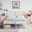 sengeborde 2 stk. 36x39x78 cm stål lyserød
