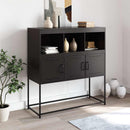 skab 100,5x39x107 cm stål sort