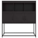 skab 100,5x39x107 cm stål sort