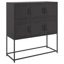 skab 100,5x39x107 cm stål sort