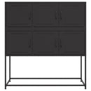 skab 100,5x39x107 cm stål sort