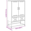 skab 68x39x111,5 cm stål lyserød