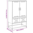 skab 68x39x111,5 cm stål antracitgrå