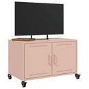 tv-bord 68x39x43,5 cm stål lyserød