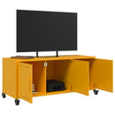 tv-bord 100,5x39x43,5 cm stål sennepsgul