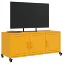 tv-bord 100,5x39x43,5 cm stål sennepsgul