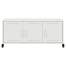 tv-bord 100,5x39x43,5 cm stål hvid