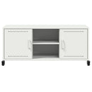 tv-bord 100,5x39x43,5 cm stål hvid