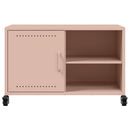 tv-bord 68x39x43,5 cm stål lyserød