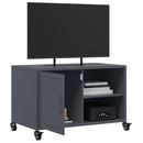 tv-bord 68x39x43,5 cm stål antracitgrå