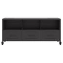tv-bord 100,5x39x43,5 cm stål sort