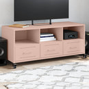 tv-bord 100,5x39x43,5 cm stål lyserød