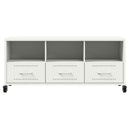 tv-bord 100,5x39x43,5 cm stål hvid