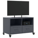 tv-bord 68x39x43,5 cm stål antracitgrå