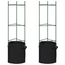 plantestativer med planteposer 2 stk. 116 cm stål og PP