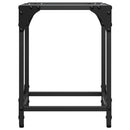 sofaborde med transparent glastop 2 stk 30x30x40 cm stål