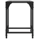 sofaborde med transparent glastop 2 stk 30x30x40 cm stål