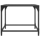 sofaborde med transparent glastop 2 stk 50x50x40 cm stål