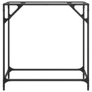 konsolbord med transparent glastop 80x35x81 cm stål