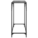 konsolbord med sort glastop 80x35x81 cm stål