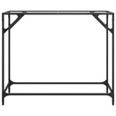 konsolbord med transparent glastop 98x35x81 cm stål