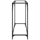 konsolbord med transparent glastop 98x35x81 cm stål