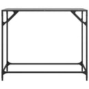 konsolbord med sort glastop 98x35x81 cm stål