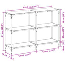 konsolbord med transparent glastop 118,5x30x81 cm stål