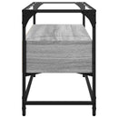tv-bord med glasplade 80x35x51 cm konstrueret træ grå sonoma-eg