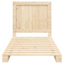 sengeramme med sengegavl 100x200 cm massivt fyrretræ