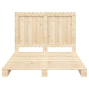 sengeramme med sengegavl 140x200 cm massivt fyrretræ hvid