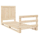 sengeramme med sengegavl 90x200 cm massivt fyrretræ