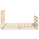 sengeramme med sengegavl 140x200 cm massivt fyrretræ hvid