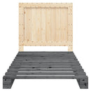 sengeramme med sengegavl 100x200 cm massivt fyrretræ grå