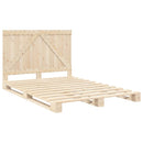 sengeramme med sengegavl 140x200 cm massivt fyrretræ hvid