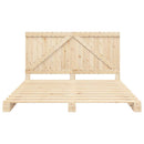 sengeramme med sengegavl 200x200 cm massivt fyrretræ