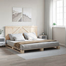 sengeramme med sengegavl 200x200 cm massivt fyrretræ