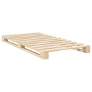 sengeramme med sengegavl 100x200 cm massivt fyrretræ