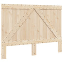 sengeramme med sengegavl 140x200 cm massivt fyrretræ hvid