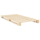 sengeramme med sengegavl 100x200 cm massivt fyrretræ