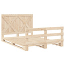 sengeramme med sengegavl 140x200 cm massivt fyrretræ hvid
