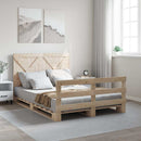 sengeramme med sengegavl 160x200 cm massivt fyrretræ