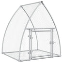 kaninbur 105x100x120 cm galvaniseret stål sølvfarvet