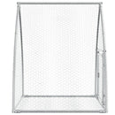 kaninbur 105x100x120 cm galvaniseret stål sølvfarvet