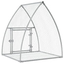 kaninbur 105x100x120 cm galvaniseret stål sølvfarvet