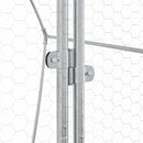 kaninbur 105x100x120 cm galvaniseret stål sølvfarvet